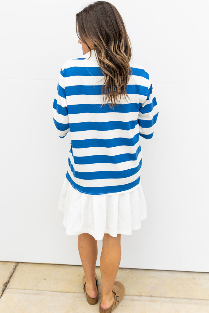 Royal Stripes Tshirt Dress