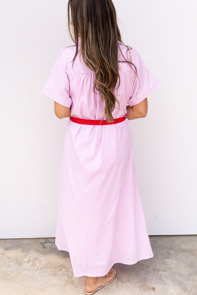 Little More Summertime Midi Dress - Baby Pink