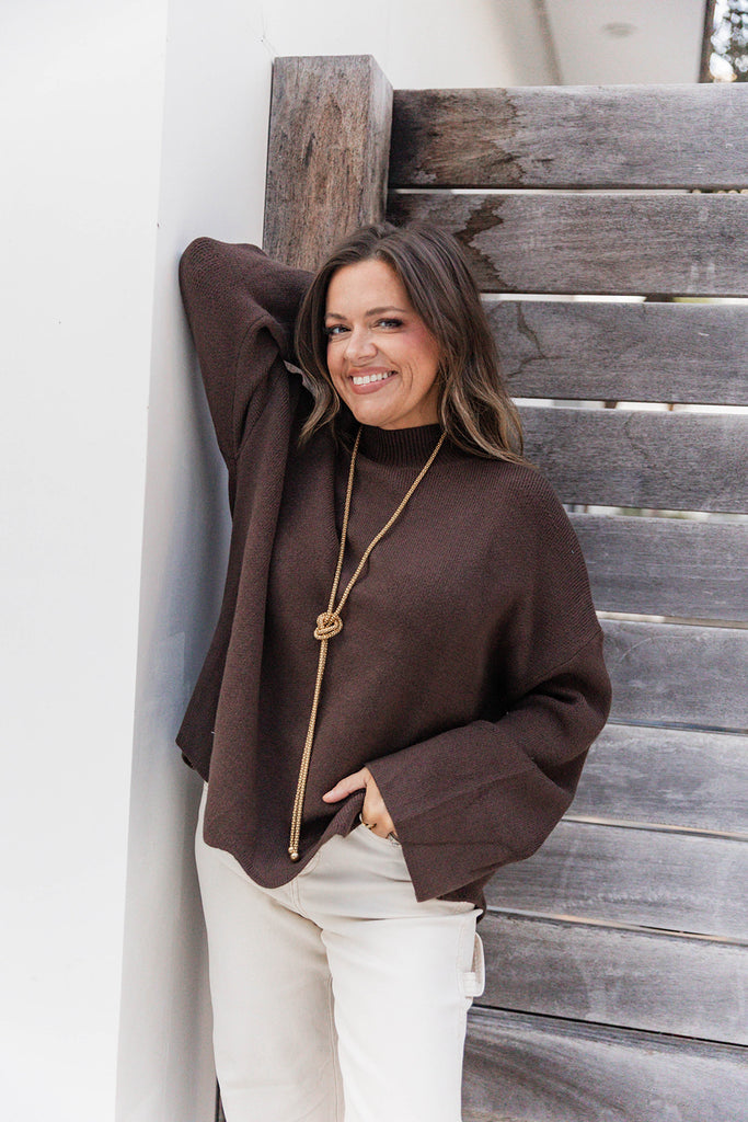 Mocha Made Me Sweater - Brown