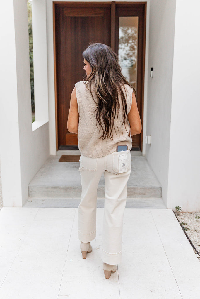 Sleeveless Serenity Sweater - Oatmeal