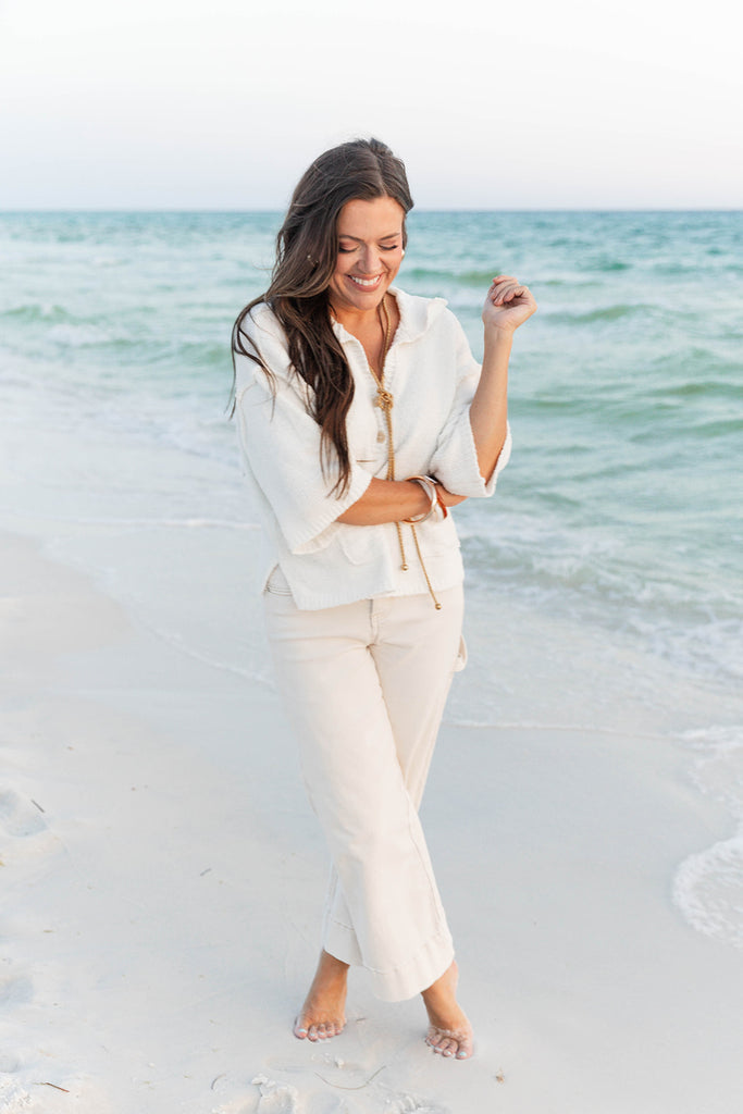 Khaki Tummy Control High Rise Crop Wide - Risen