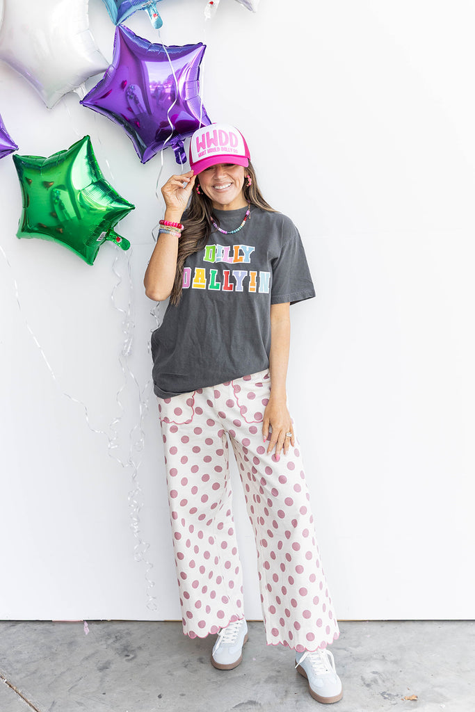 Dotty Darling Pants-Pink