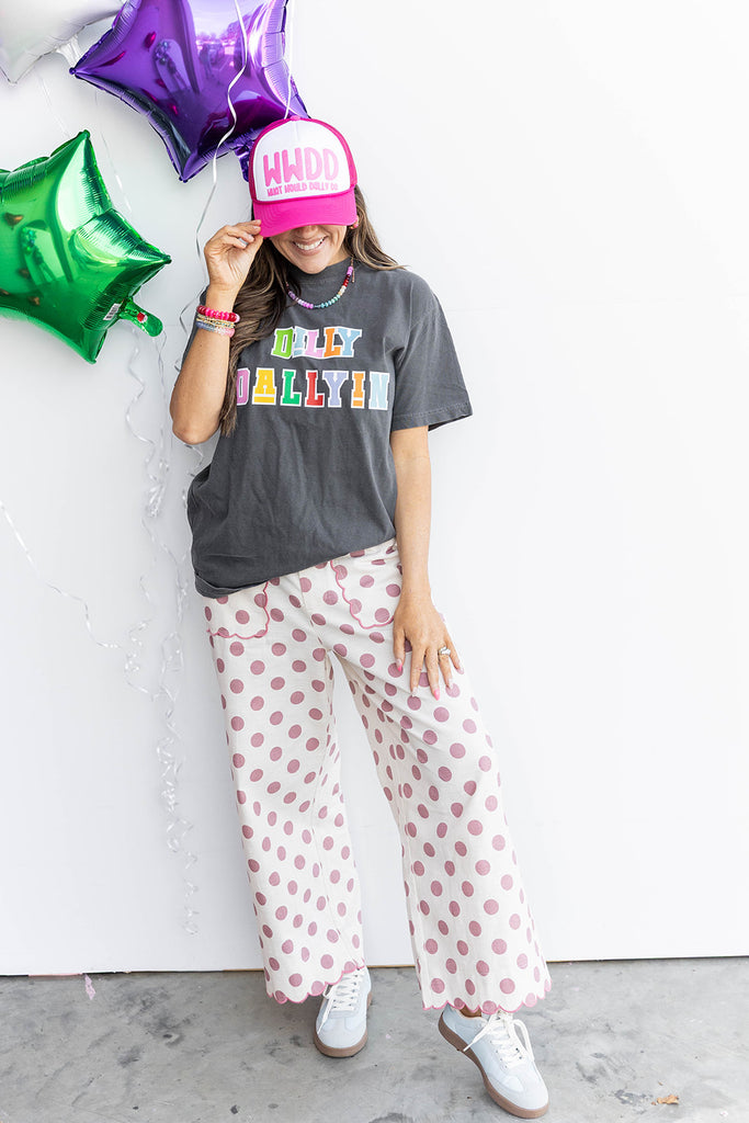 Dotty Darling Pants-Pink