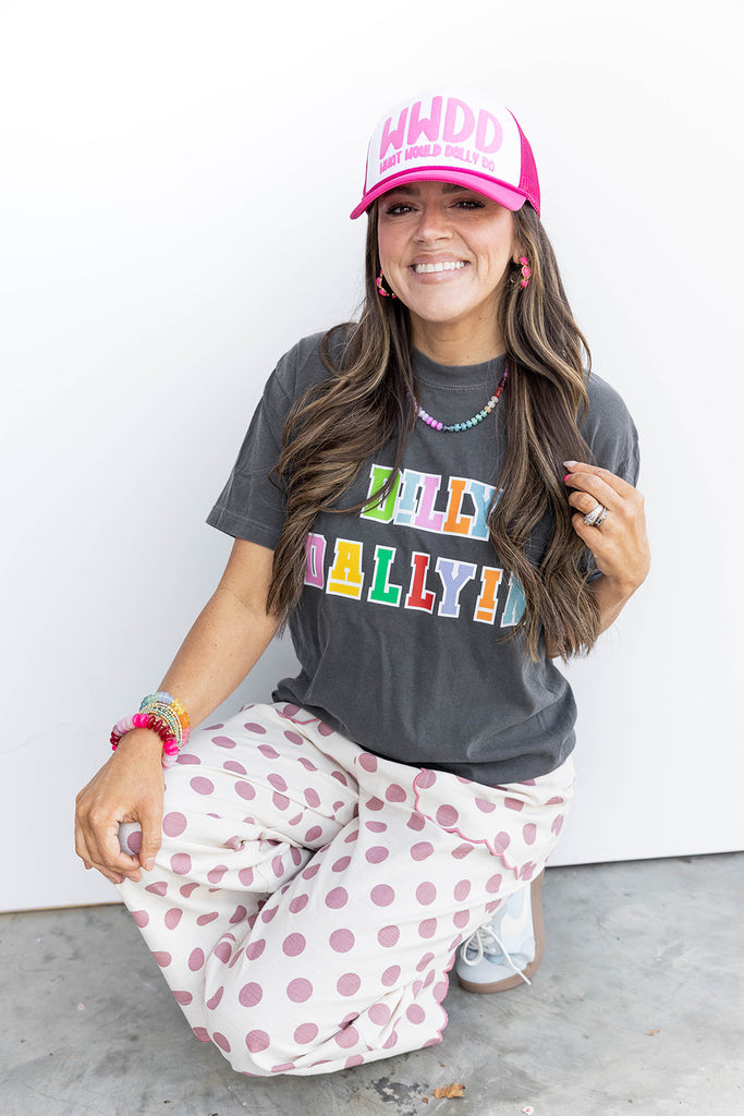 What Would Dolly Do Foam Front C.C Trucker Hat Hot Pink