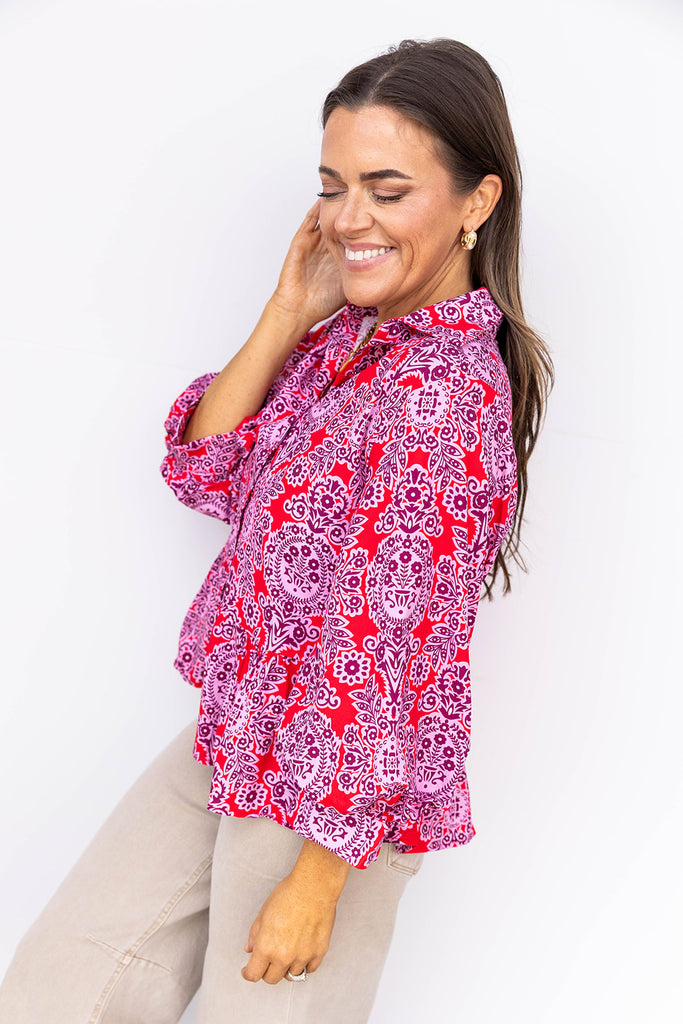 Paisly Pop Blouse