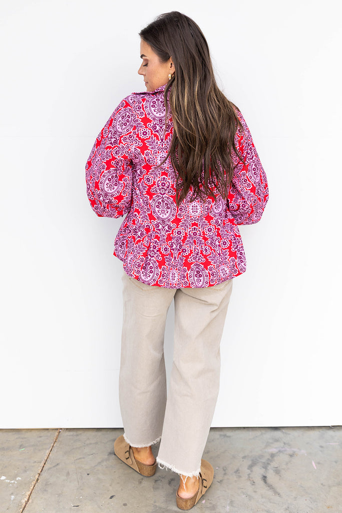 Paisly Pop Blouse