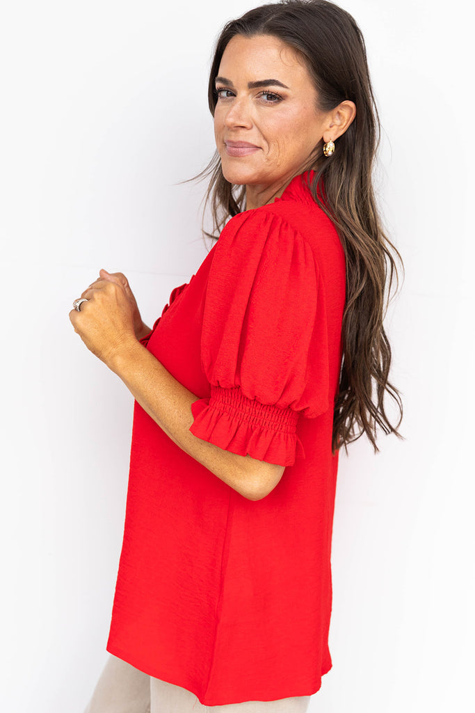 Tailgates and Touchdowns Top- Red