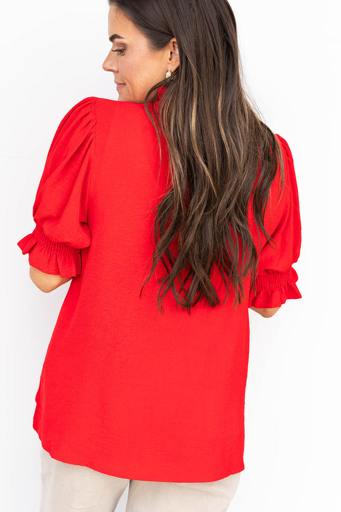 Tailgates and Touchdowns Top- Red