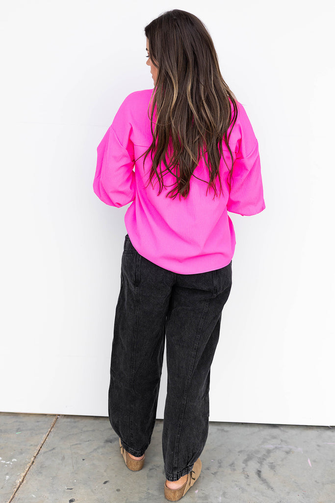 Vintage Wash Black Barrel Denim