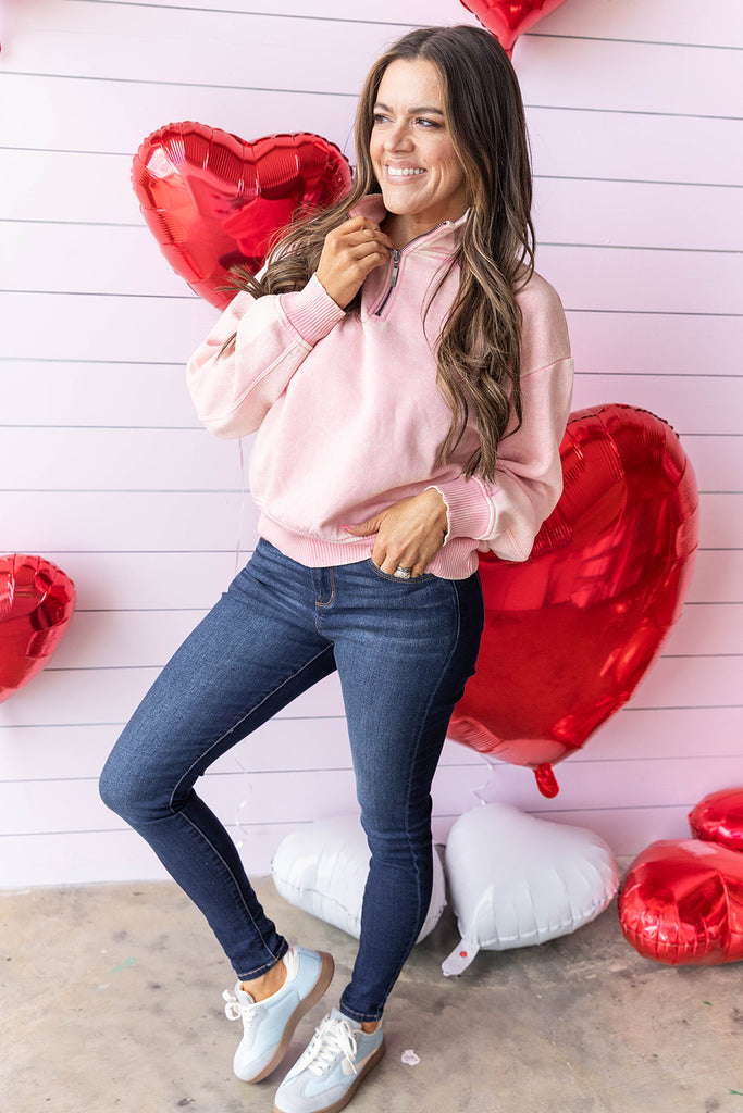 Walk This Way Pullover - DK Pink