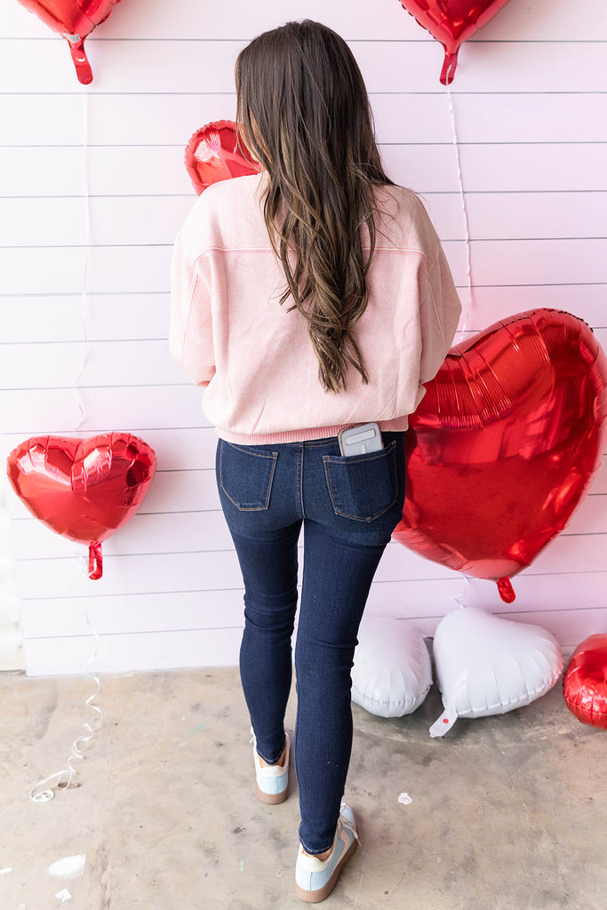 Walk This Way Pullover - DK Pink