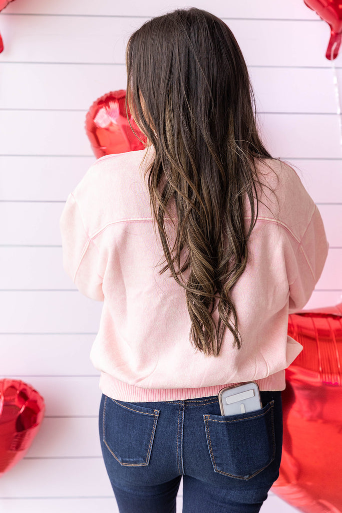 Walk This Way Pullover - DK Pink