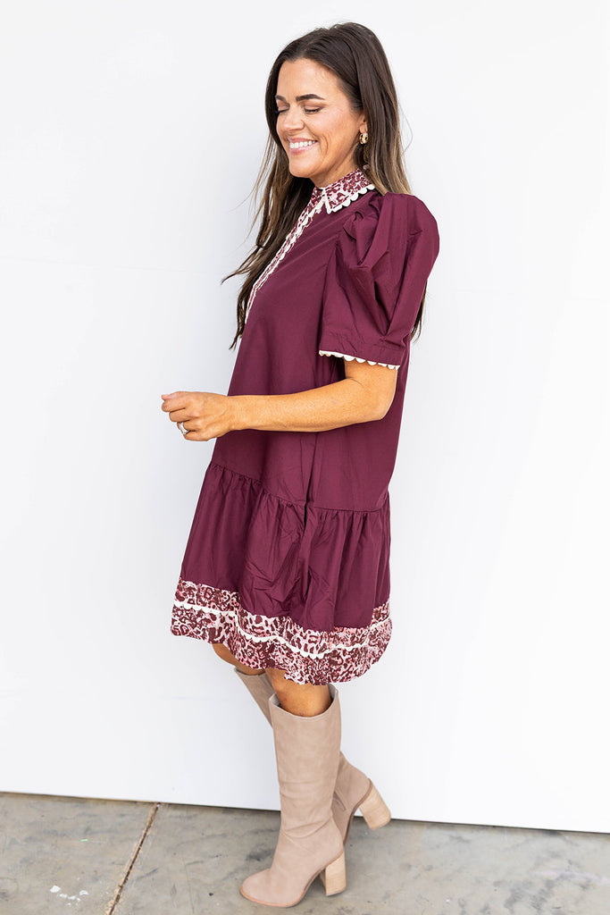 Maroon Madness Mini Dress