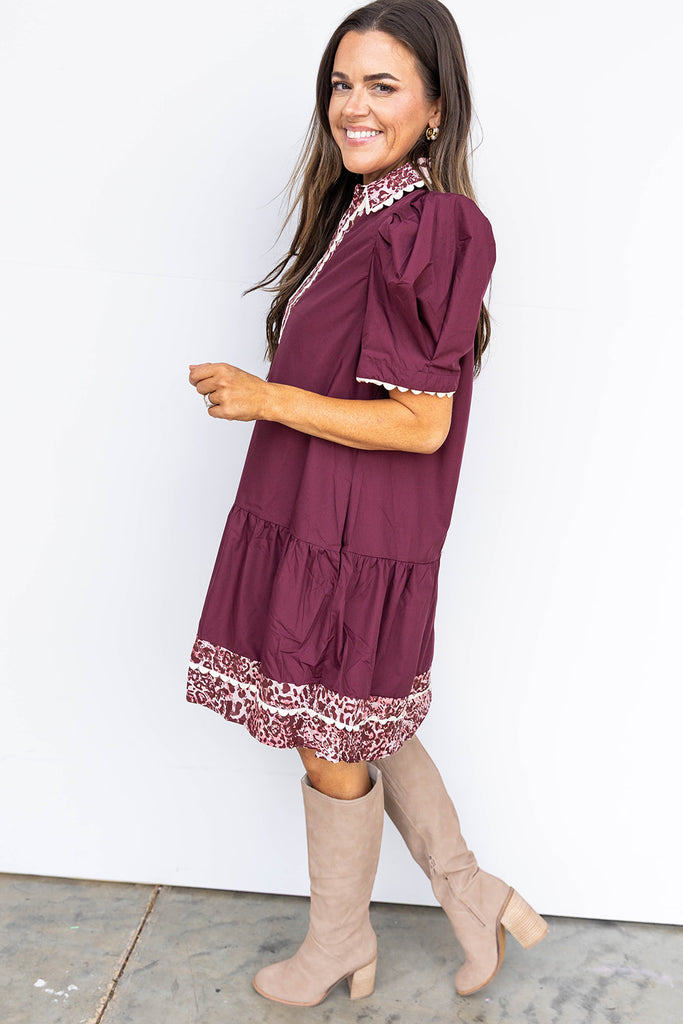 Maroon Madness Mini Dress