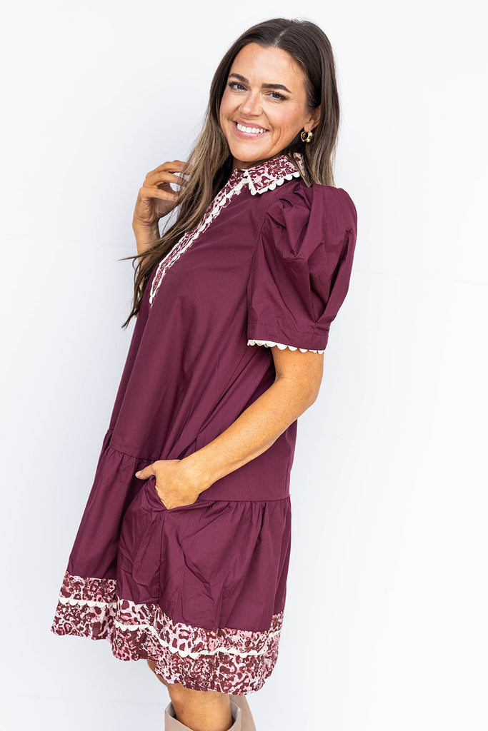 Maroon Madness Mini Dress