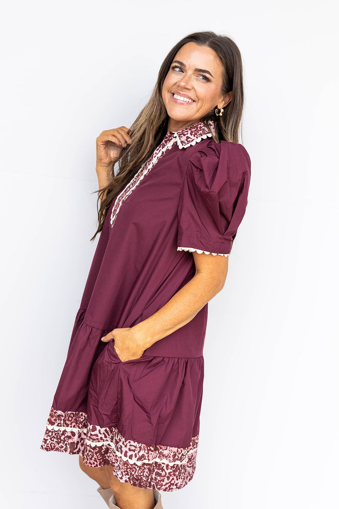 Maroon Madness Mini Dress