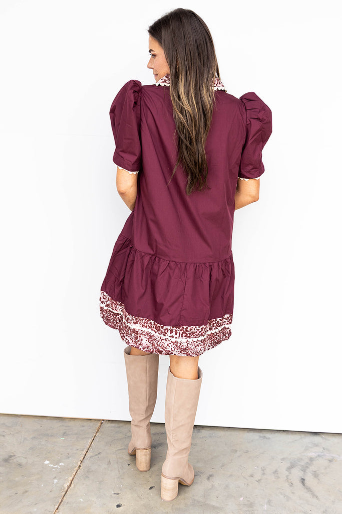 Maroon Madness Mini Dress