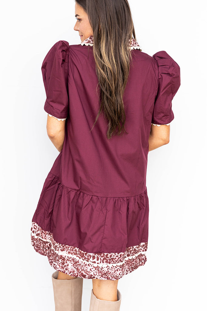 Maroon Madness Mini Dress