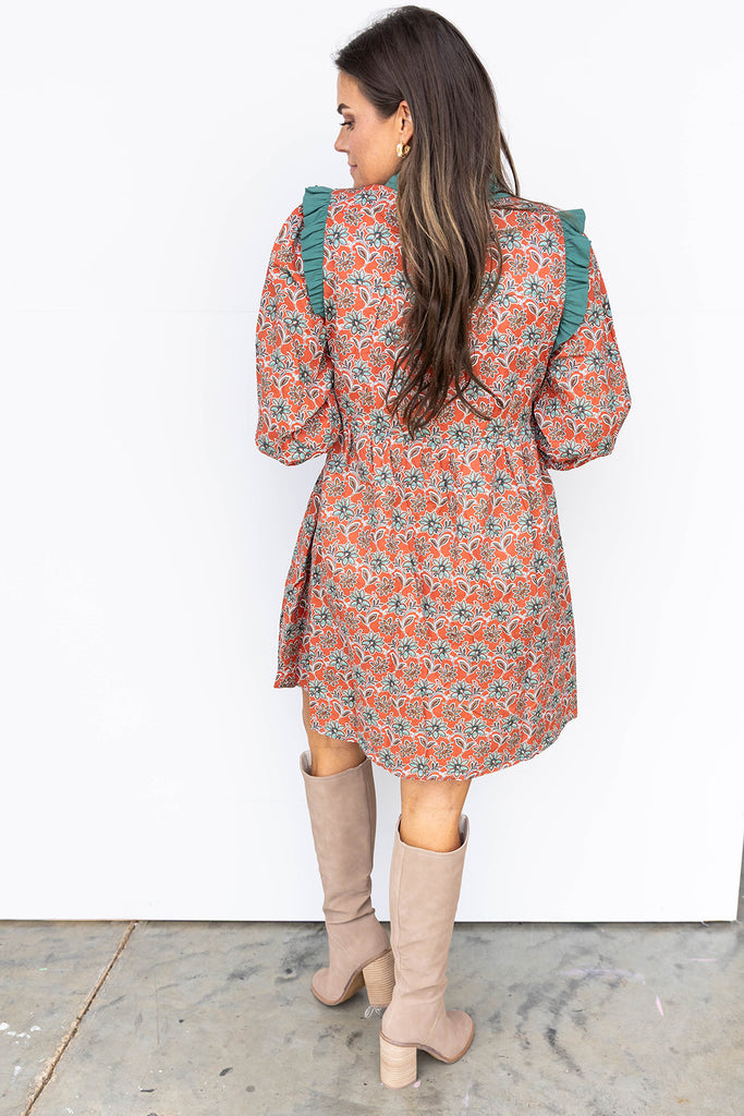 Maple and Marigold Dress- Rust