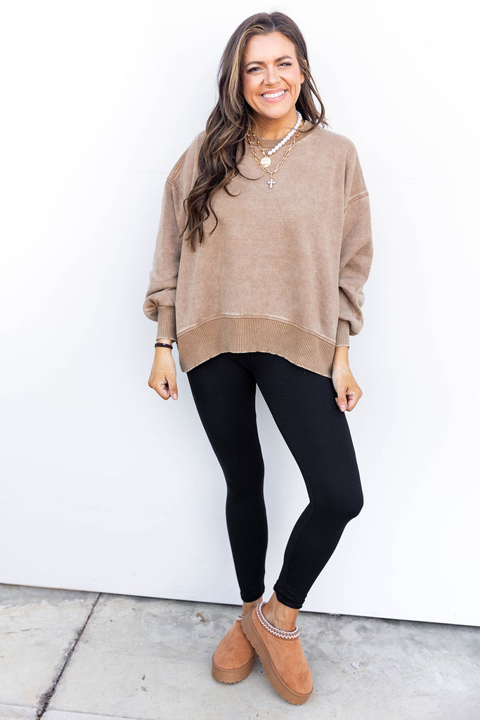 DB Lazy Luxe Pullover - Deep Camel