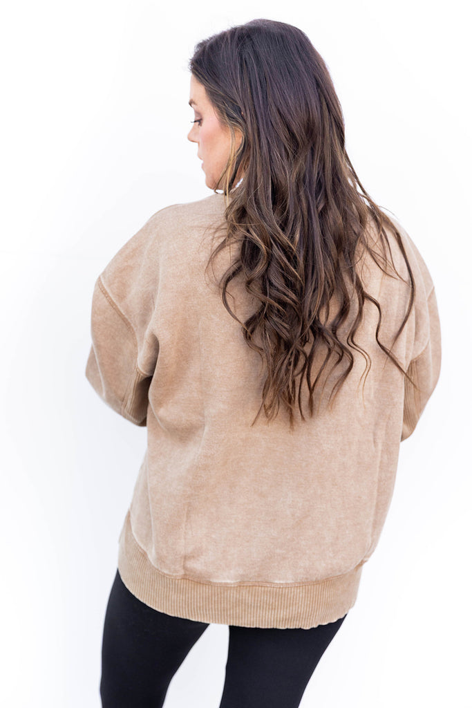 DB Lazy Luxe Pullover - Deep Camel