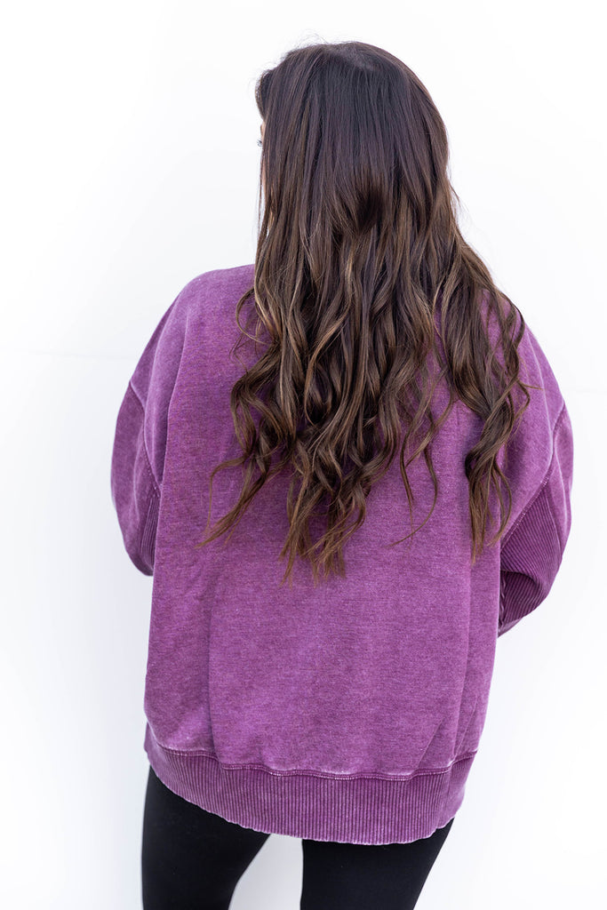 DB Lazy Luxe Pullover - Eggplant