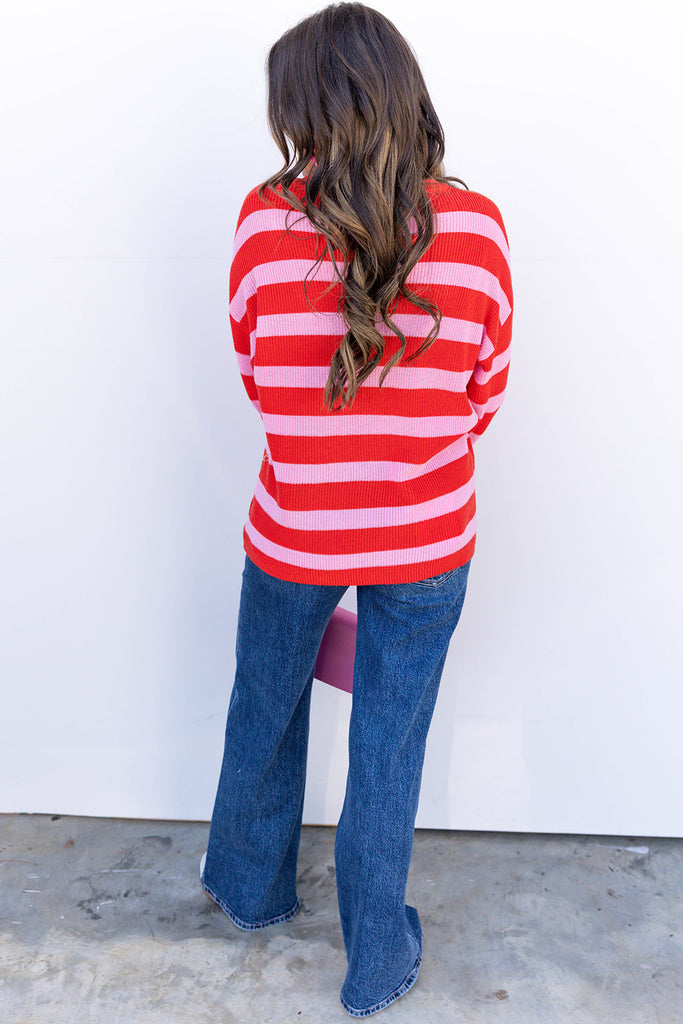 Heartthrob Sweater - Red/Pink