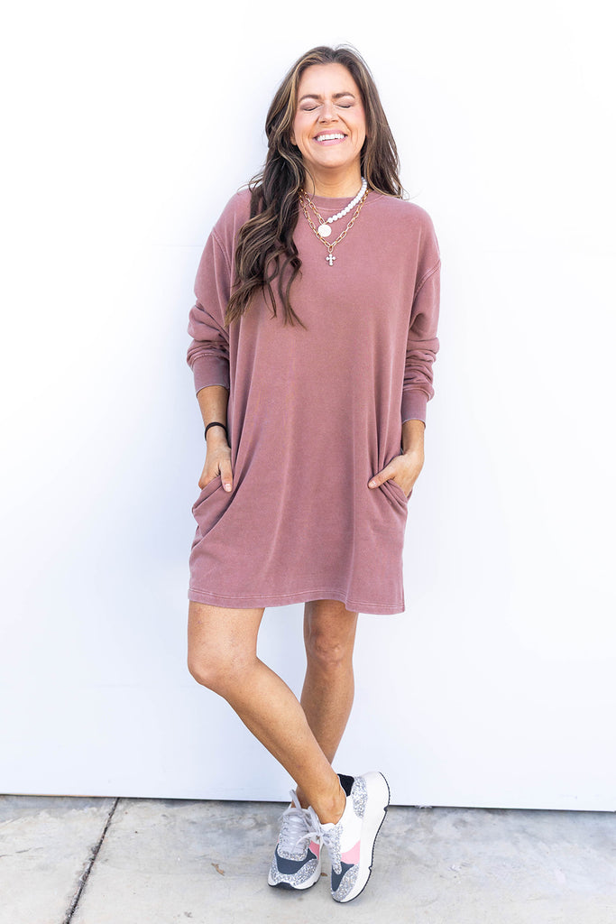 Luxe Lounge Dress - Chestnut *DB*
