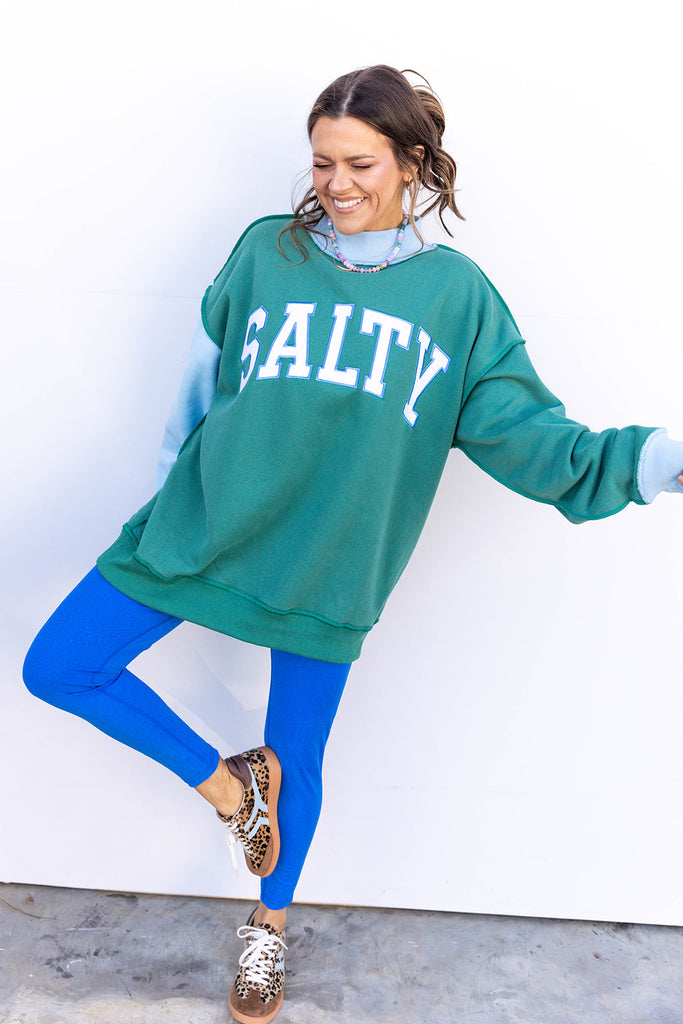 SALTY two tone Mock Neck - PRE ORDER MARCH