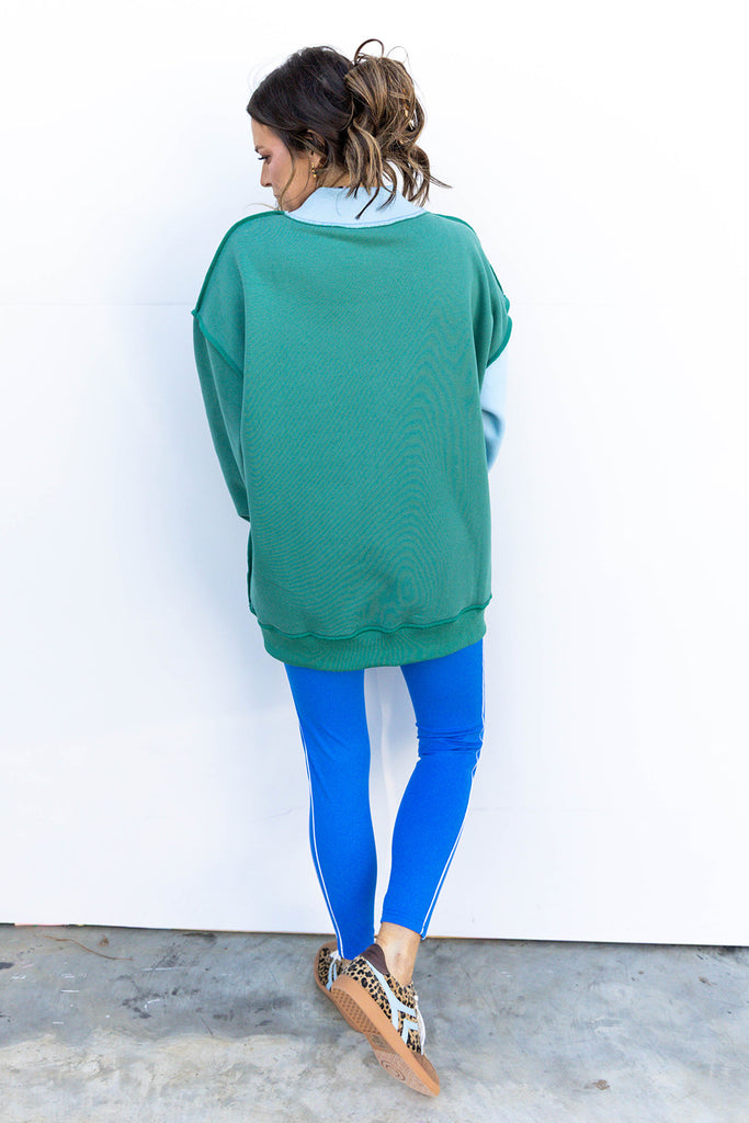 SALTY two tone Mock Neck