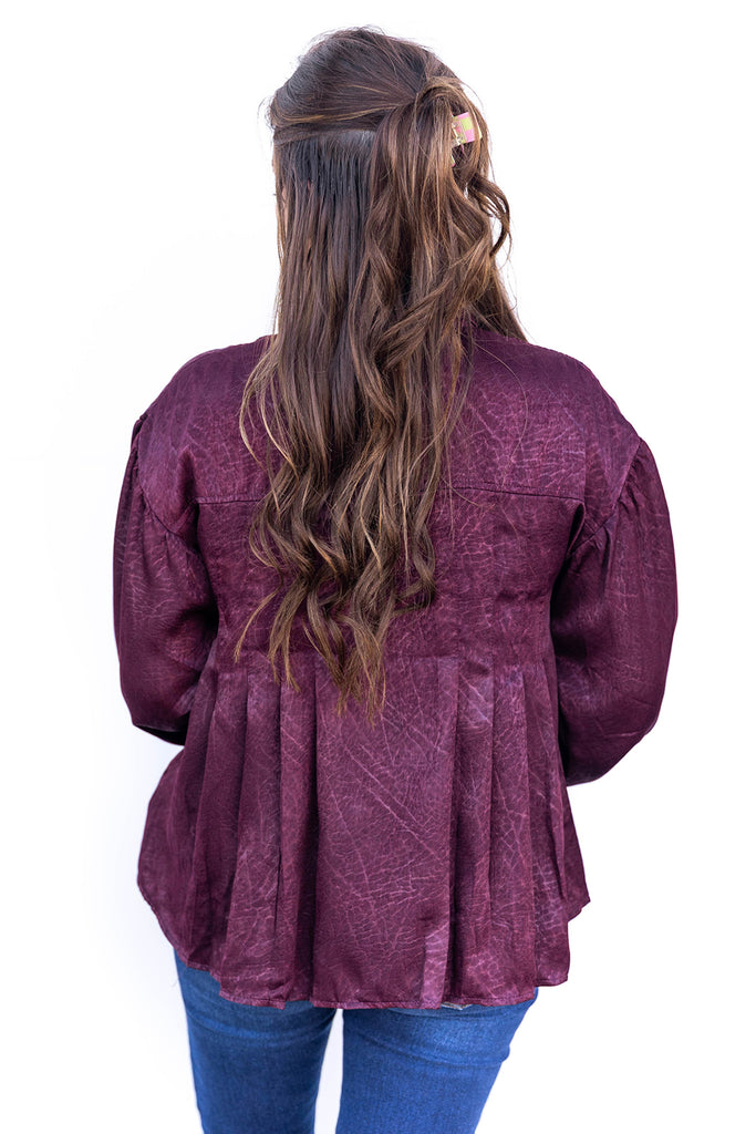 Let Tie this Up Blouse - Wine