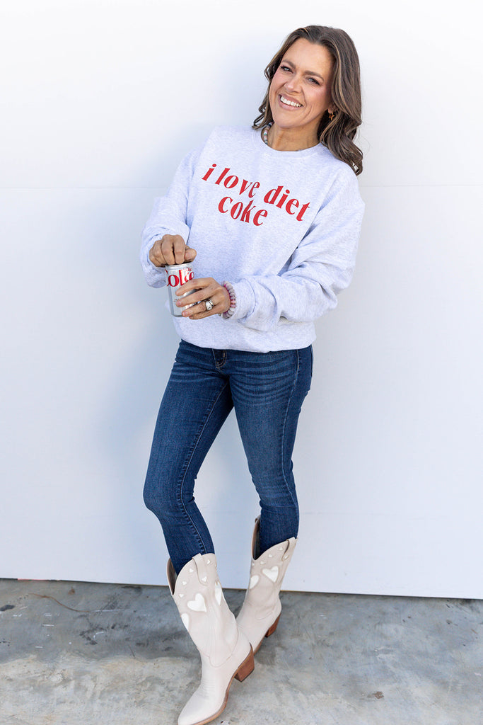 I Love Diet Coke Sweatshirt - Ash