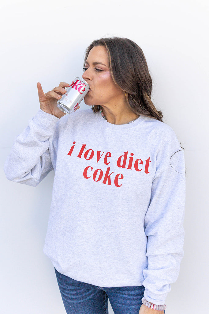 I Love Diet Coke Sweatshirt - Ash