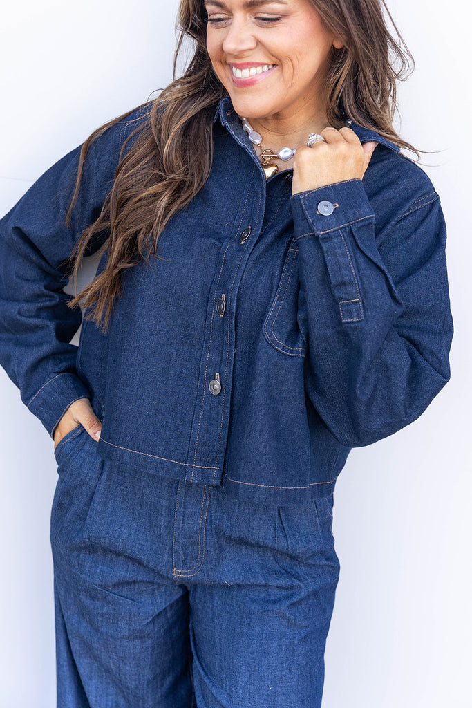 Just Jessi Denim Top