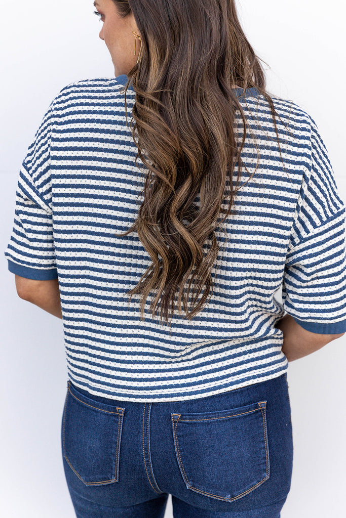 Henley Haven Blouse - Denim