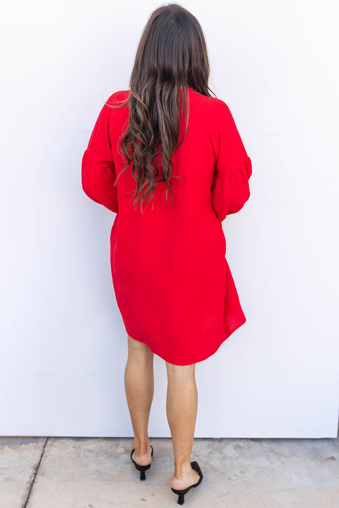 Shifting into the Holidaze Dress - Red