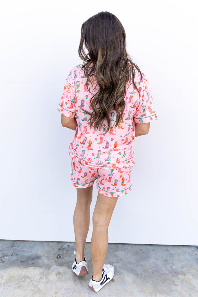 Boots & Roses Loungewear Set - LT. Pink