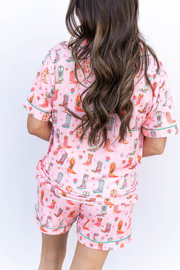 Boots & Roses Loungewear Set - LT. Pink