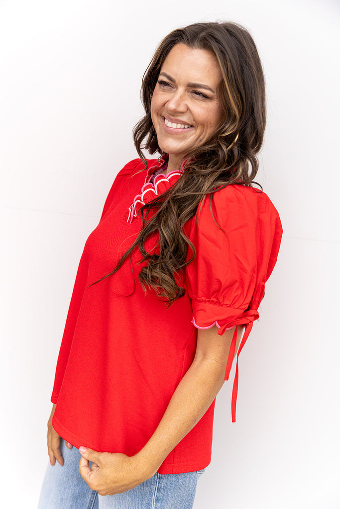 Blame It On You Blouse - Red