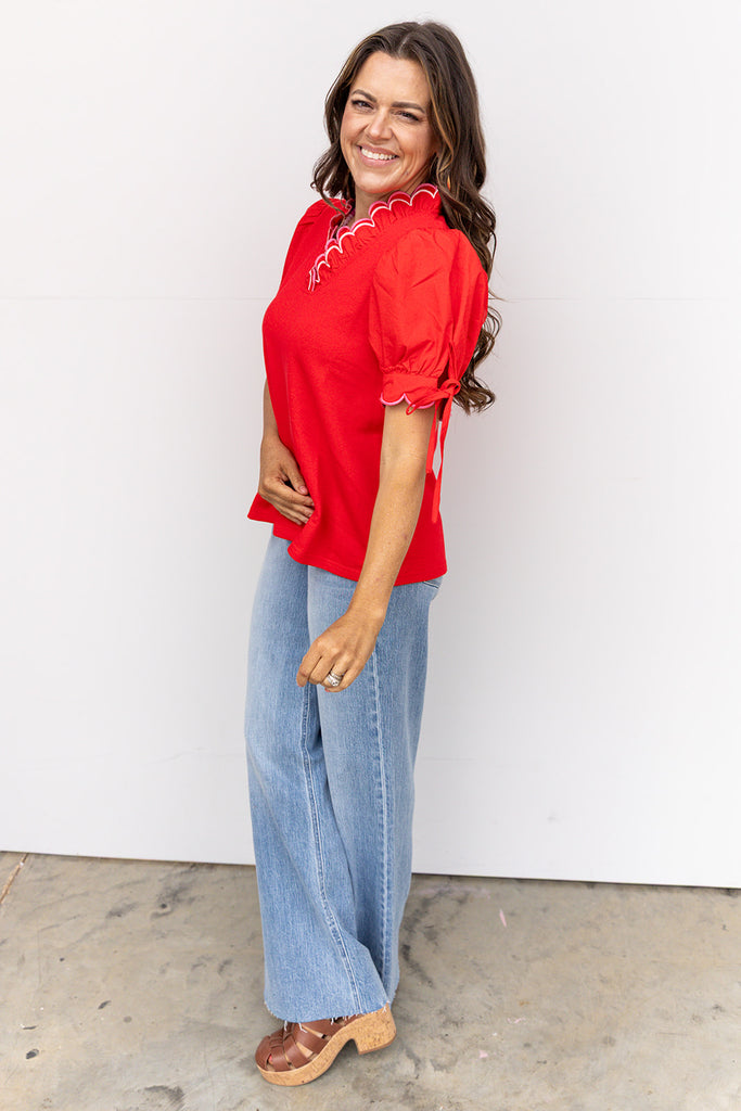 Blame It On You Blouse - Red