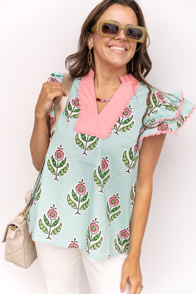 Watermelon Sugar Blouse - Mint