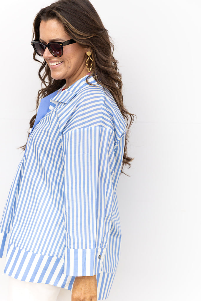 Don't Give Up On Me Top - Blue