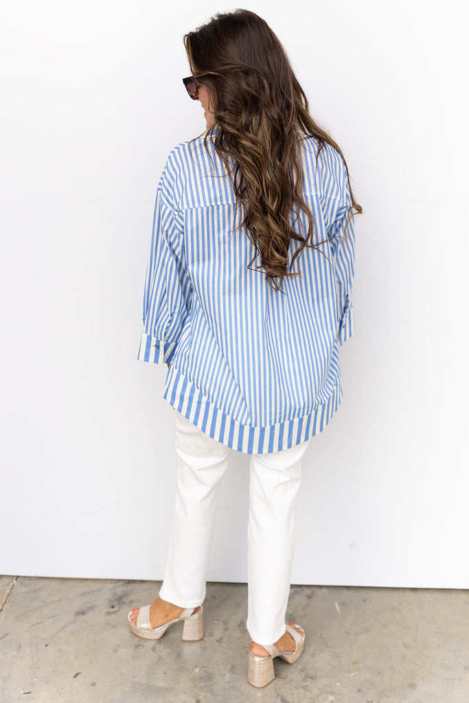 Don't Give Up On Me Top - Blue