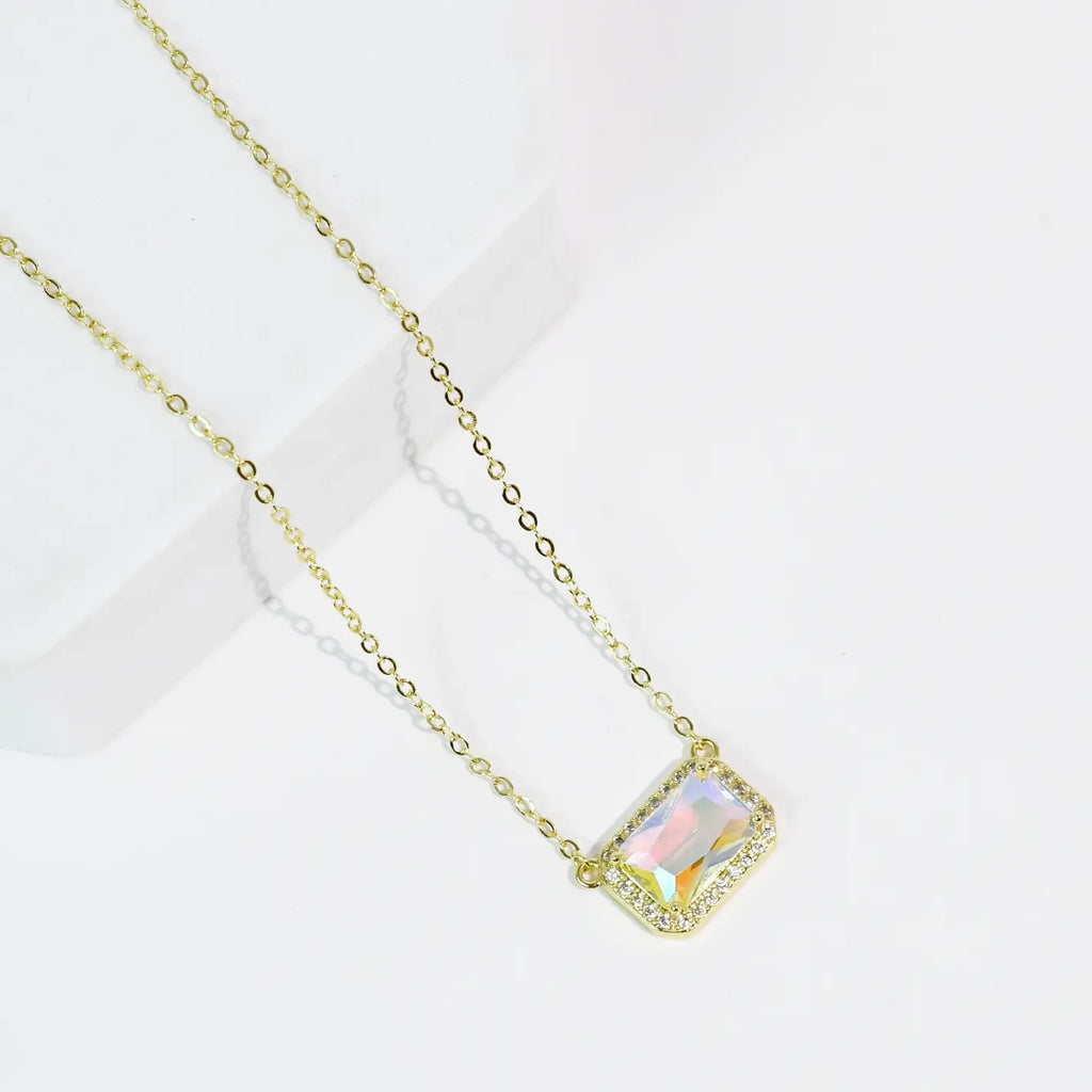 Glow Up Necklace - Rainbow Gem