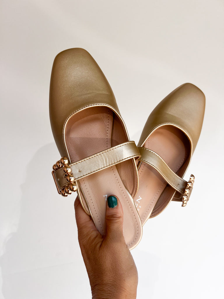 Mary Jane Mule - Gold