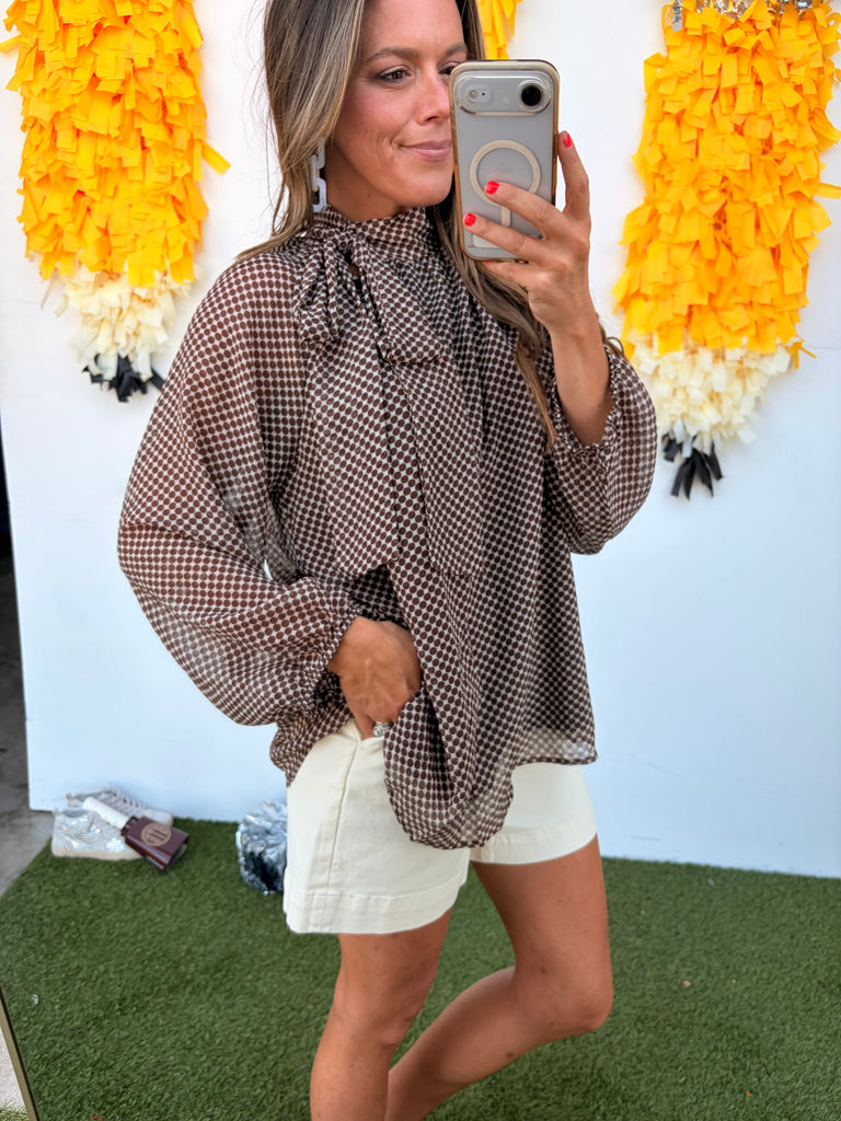 Already Gone Blouse - Brown