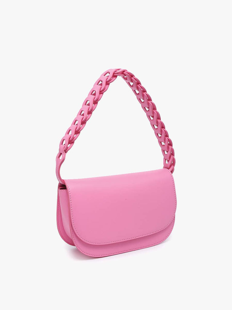Tripoli Chain Link Shoulder Bag: Brown