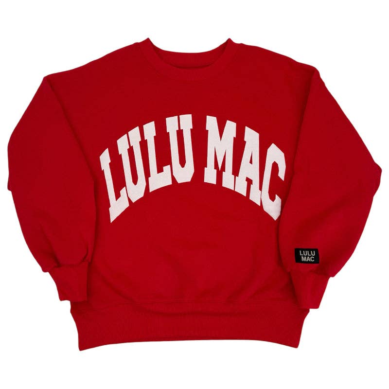 Lulu Mac Sweatshirt Red/White - Puff: Red / XS