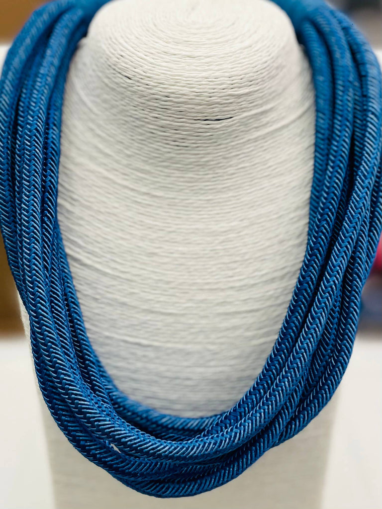 "Original" Slub 8-Strand Necklace (cobalt)