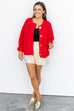 In the knit of time Sweater - Red